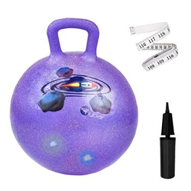 Imagem de Flybar LED Rocket Hopper Ball, Light Up Bouncy Ball with Handle, Balance Ball for Kids, Indoor and Outdoor Toy for Boys and Girls Ages 3 and Up, Air P