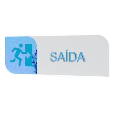 Imagem de Placa sinalização porta ACM e acrílico saída 30x10cm - Império da Impr
