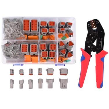 Imagem de Kit de conectores DT Amliber 174 unidades com crimpador de arame com c