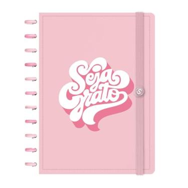 Imagem de Caderno de Disco ISCOOL Capa Dura Verbo Livre Agradecer Rosa G