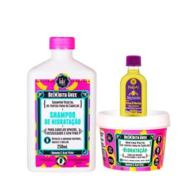 Imagem de Kit Lola Bemdita Ghee Hidratação Sh 250ml + Masc 100ml + Pinga! Óleo P