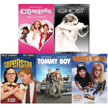 Imagem de GOGO2 Coleção De Filmes Da Década 1990, 5: As Patricinhas Beverly Hills / Wayne'S World Tommy Boy Ghost & Superstar [Dvd, Conjunto 5 Discos] Região 1/A