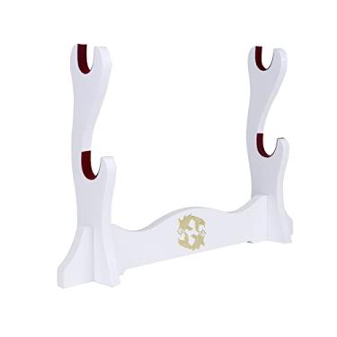 Imagem de GUIIYLGG Suporte Para Espadas Japonês Acolchoado Em Veludo Katana, Exibição De Samurai, Todos Os Yin E Yang, 2 Níveis