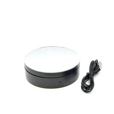 Imagem de Generic Mini Plataforma Giratória Elétrica 360 Com Cabo De Alimentação Usb Ou Bateria Para Exposição Produtos Fotográficos, Joias, Relógios, Mesa Brinquedo Espelho E Carro Fundido 1:64