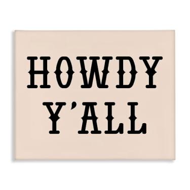 Imagem de Stupell Industries Southwestern Howdy Y'all Canvas Wall Art Design por Daniela Santiago, 20 x 16