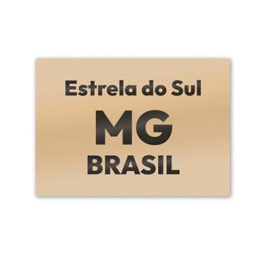 Imagem de Imã de Geladeira Estrela do Sul Minas Gerais MDF 8cm x 5cm