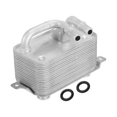 Imagem de REPAIROCK Resfriador de óleo do motor para BMW 525i E60 L6 2.5L 2004-2005 Refrigerador de óleo de transmissão Trans Cooler No.17217519213 Liga de alumínio tom prateado 1 peça