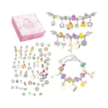 Imagem de Pulseira E Colar De Miçangas Feitos À Mão Para Meninas, Brinquedo De P