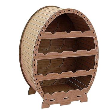 Imagem de Mini Adega Mdf Para 14 Garrafas