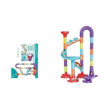 Imagem de Conjunto De Blocos De Construção De Pista De Corrida De Mármore 3D Par