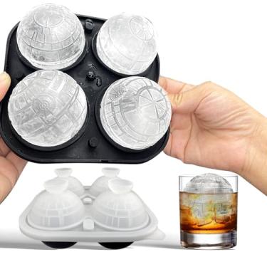 Imagem de Molde de gelo esférico de 5,6 cm de silicone 3D para bolinha de gelo para uísque e cola