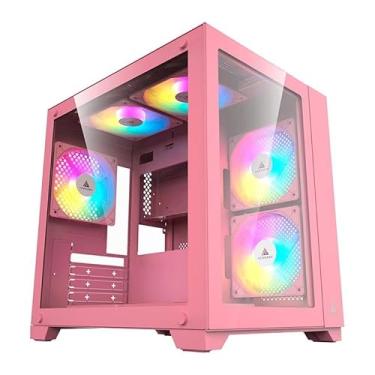 Imagem de Gabinete Gamer Acegeek Vacancy L375 | Mid-Tower | Lateral de Vidro | Rosa | AG-VACANCY-L375-PK