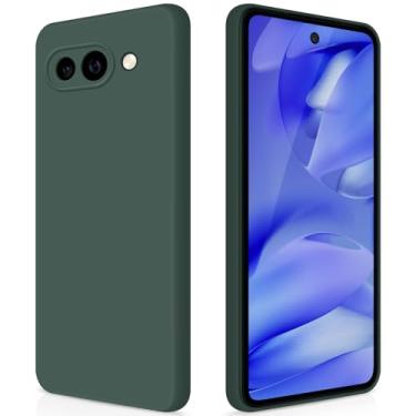 Imagem de GiiYoon Capa para Google Pixel 9A, capa protetora de corpo inteiro com toque suave e sedoso, case à prova de choque com forro em microfibra - Verde