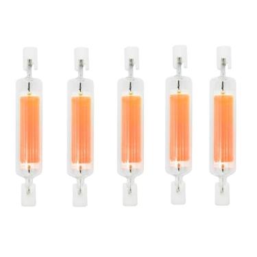 Imagem de Lâmpadas LED R7S 10W 20W COB 78mm 118mm Regulável 360° Iluminação AC110V-220V IP54 Multicolorido Pacote com 5 78mm10W Luz Vermelha