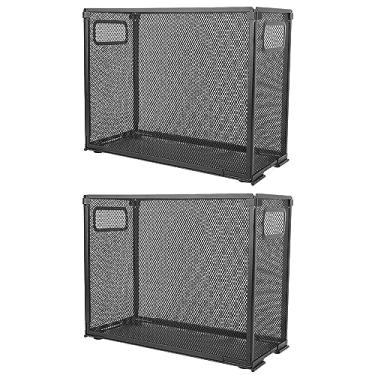 Imagem de Luqeeg Organizador de Pastas de Arquivo em Malha com 2 Peças, Dobrável Fundo Antiderrapante Caixa Organizadora de Papel Caixa de Armazenamento para Cartas Organização de Escritório