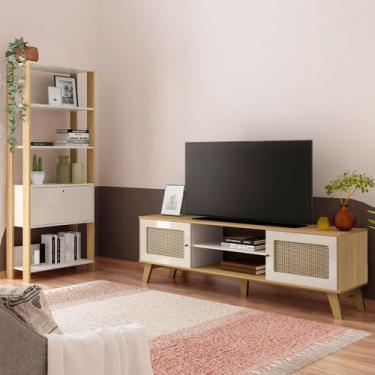 Imagem de Sala de Estar Completa para TV Até 75 Polegadas Charlotte 3 Portas 4 P