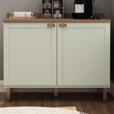 Imagem de Balcão Buffet Iluminata 2 Portas 100% Mdf Verde Mint - Genialflex
