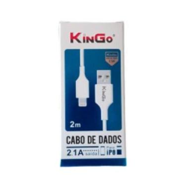 Imagem de Kit 2 Cabos De Dados Kingo 2M 2.1A Para Iphone 8/Se - Yellow Cell
