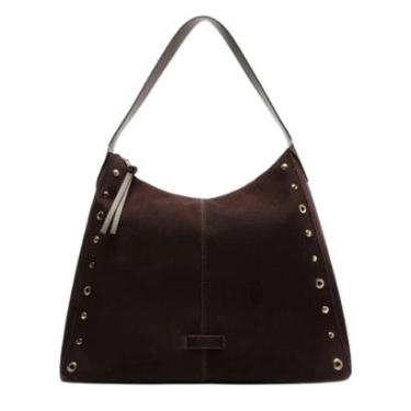 Imagem de Bolsa Hobo Acamurçada Grande Rebites Lançamento Arezzo-Feminino