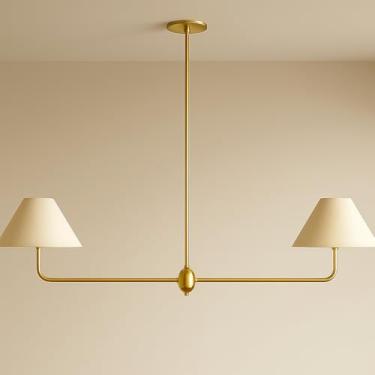 Imagem de Luminária De Teto Lustre Tocheiro 2 Braços Duetto (DOURADO 2 CÚPULA BRANCA)