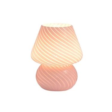 Imagem de Abajur de cabeceira Luminária de mesa vidro simples para quarto, cabeceira, decoração estudo, luz noturna