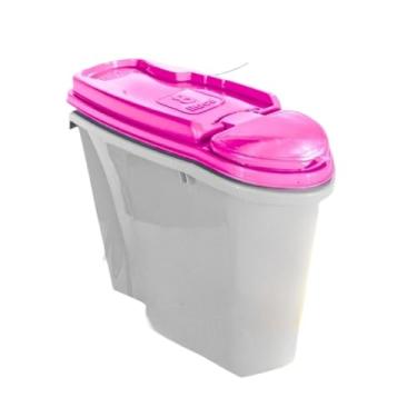 Imagem de Porta Ração Pet e Grãos Dispenser Home+ Caneca Dosadora (ROSA - 8 LITROS 3,5 KG,1)