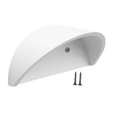 Imagem de IEUDNS Suporte para chapéu de cowboy, organizador de boné de beisebol, suporte de parede multifuncional com parafusos, para exibição de chapéus para armário, Branco