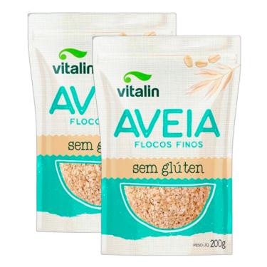 Imagem de Kit 2X: Aveia em Flocos Finos Sem Glúten Vitalin 200g