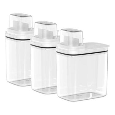 Imagem de Kit 3 Dispensers Organizadores Amaciante Sabão Lavanderia