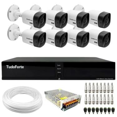 Imagem de Kit 8 Câmeras Intelbras VHC 1120 B HD 720p Visão Noturna 20m IP66 + Dvr Tudo Forte TFHDX 3308 Full HD 8 Canais