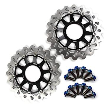 Imagem de Arashi Discos de freio dianteiro Rotores com parafusos de montagem para Honda CBR1000RR 2008-2016, CBR1000RR SP 2014-2016 NonABS, acessórios de substituição de motocicleta preto