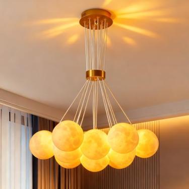 Imagem de Luminária de Teto - Lustre Moderno para Quarto,Potência 91W, 3 Cores de Luz LED Ajustável (Quente, Neutra, Fria), Cordão Regulável 100cm, Voltage Larga 127-220V - Para Quarto, Sala e Sala de Jantar