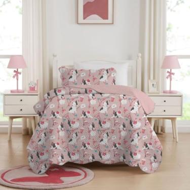 Imagem de Kit Cobre Leito Luxo Colcha Infantil Estampada Solteiro 02 Peças (Bulldog)
