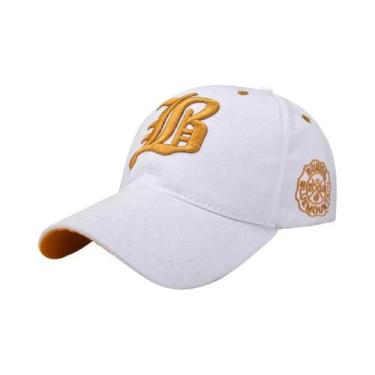 Imagem de Boné Snapback Unissex de Algodão - Bordado, Casual e para Esportes, B,