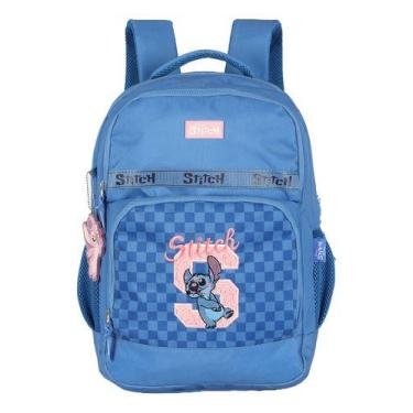 Imagem de Mochila De Costas Juvenil Original Stitch C/ Chaveiro Angel - Luxcel, 