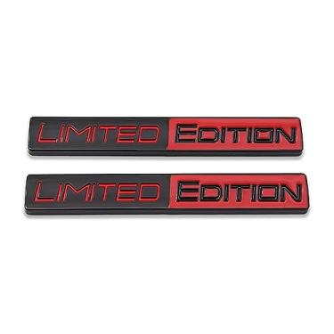 Imagem de AxleZx Emblema automotivo 2X Chrome Metal Edição Limitada Emblema Auto Emblema 3D Premium Adesivo Esportivo Corrida Substituição (Preto e Vermelho)