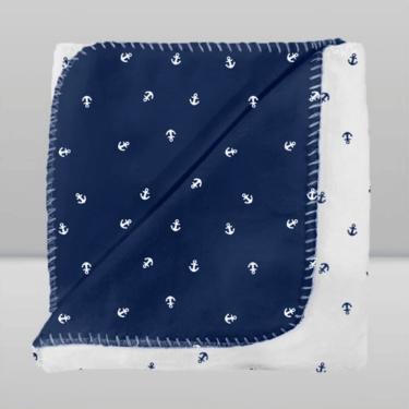 Imagem de Manta Micropolar Âncora Azul - Laço Bebê