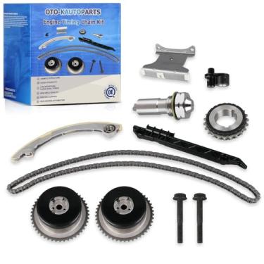 Imagem de Kit de corrente de distribuição de motor OTO-K compatível com GMC Terrain Chevy Captiva Sport Cobalt Equinox HHR Impala Malibu Malibu Buick Regal LaCrosse Verano Pontiac G5, incluindo roda dentada da