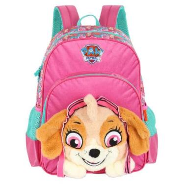 Imagem de Mochila De Costas Escolar Infantil Paw Patrol Pelúcia 3D - Luxcel, Ros