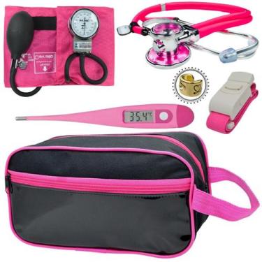 Imagem de Kit Enfermagem Academico Com Aparelho de Pressao Estetoscopio Rappapor