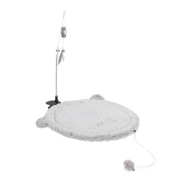 Imagem de Pssopp Rede para Cama de Gato, Instalação de Mesa que Economiza Espaço, Pelúcia Confortável, Multifuncional, 4 Estações, Mesa de Gato Universal, Poleiro para Mesas de Jogos e Ilhas