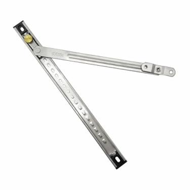 Imagem de 2 peças de suporte de janela de aço inoxidável, trava de segurança infantil e restritor à prova de vento - Controlador de ângulo ajustável universal para reforço de janela