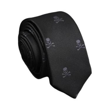 Imagem de Gravata Slim Preta Em Poliéster Para Homens E Mulheres, Acessórios De 