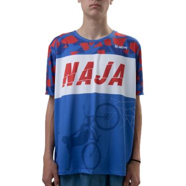 Imagem de Camiseta Masculina HUPI Bike Naja Azul/Vermelho