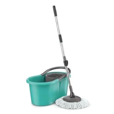 Imagem de Mop Giratório, balde com 12 litros. Refis de Microfibra para Limpeza Lava e Seca - Premium