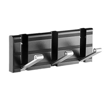 Imagem de Cabide montado na parede sem pregos gancho para casaco de banheiro cabides de parede suporte de toalha pendurar ganchos de roupão gancho de parede prata para banheiro acessórios de cozinha cabide