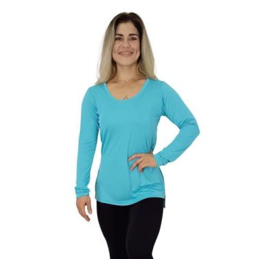 Imagem de Camiseta Feminina Manga Longa Cobre Bumbum Mullet Academia - FR Moda F