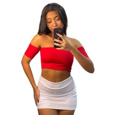 Imagem de Top Cropped Feminino Manga Curta Ciganinha Suplex - Use WM, Vermelho, 