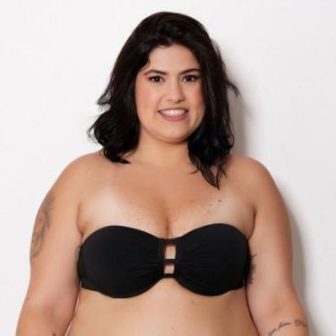 Imagem de Sutiã Plus Size sem alça + Extensor Cor:PretoTamanho:52 - D'Mattos Con