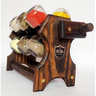 Imagem de Porta temperos / Condimentos Giratório 12 Potes e Colher dosadora - Bo